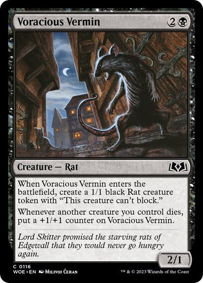 Voracious Vermin (Wilds of Eldraine) Damaged / Poor
