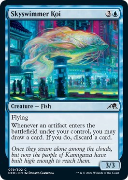 Skyswimmer Koi (Kamigawa: Neon Dynasty) Light Play