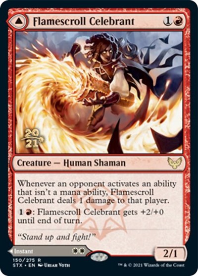 Flamescroll Celebrant (Promos: Prerelease Cards) Medium Play Foil