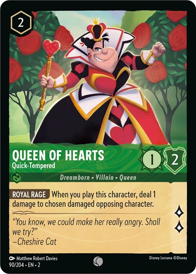 Queen of Hearts - Quick-Tempered (Rise of the Floodborn) Near Mint