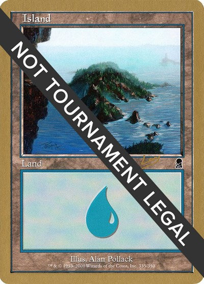 Island (335) - 2002 Raphael Levy (ODY) (World Championship Decks) Heavy Play