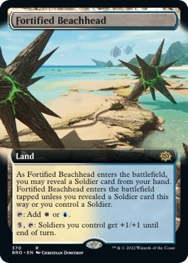 Fortified Beachhead (Extended Art) (The Brothers' War) Light Play Foil