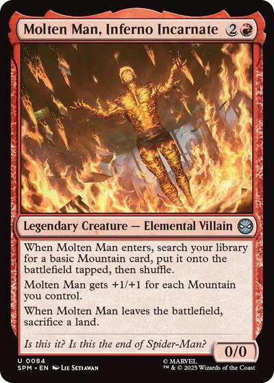 Molten Man, Inferno Incarnate (Marvel's Spider-Man) Near Mint Foil