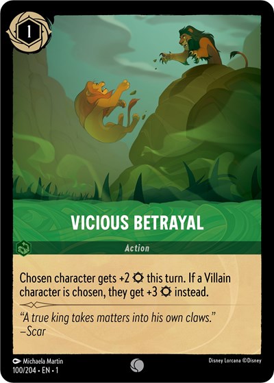 Vicious Betrayal (The First Chapter) Near Mint Cold Foil