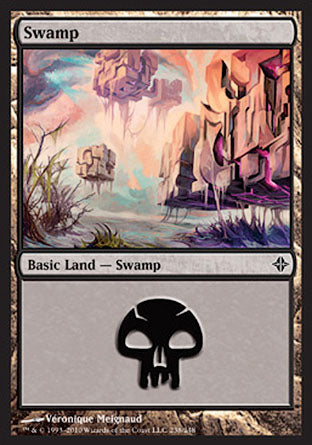 Swamp (238) (Rise of the Eldrazi) Light Play Foil
