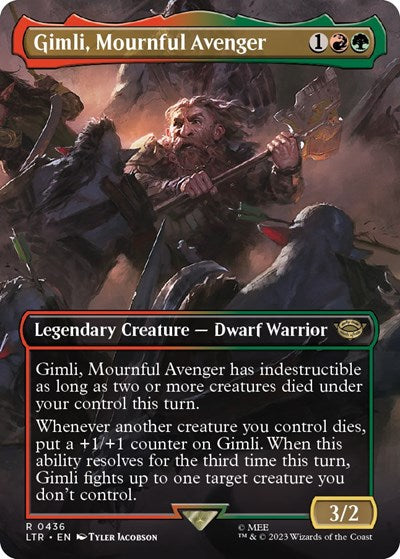 Gimli, Mournful Avenger (Borderless) (Universes Beyond: The Lord of the Rings: Tales of Middle-earth) Light Play