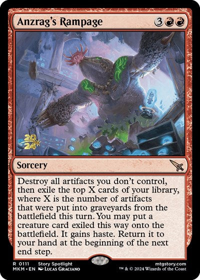 Anzrag's Rampage (Promos: Prerelease Cards) Light Play Foil