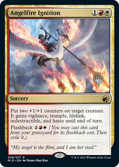 Angelfire Ignition (Promo Pack: Innistrad: Midnight Hunt) Light Play