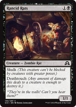 Rancid Rats (Shadows Over Innistrad) Light Play