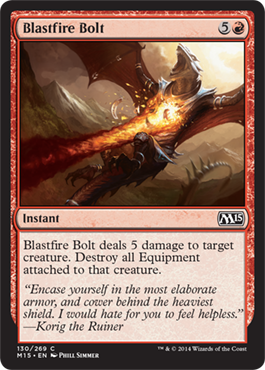 Blastfire Bolt (Magic 2015 Core Set) Light Play Foil