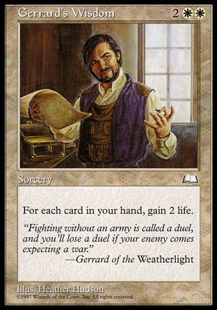 Gerrard's Wisdom (Weatherlight) Medium Play