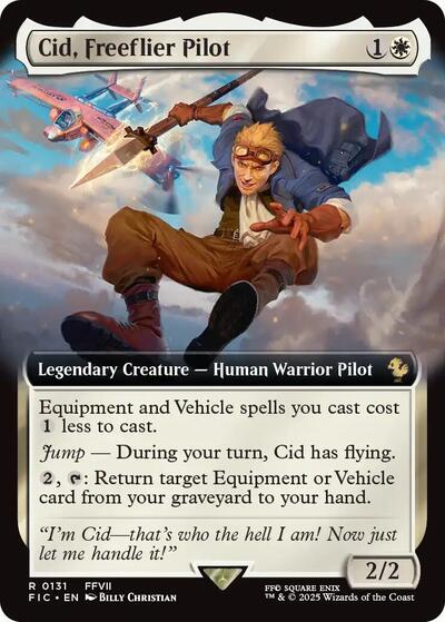Cid, Freeflier Pilot (Extended Art) (Commander: FINAL FANTASY) Light Play