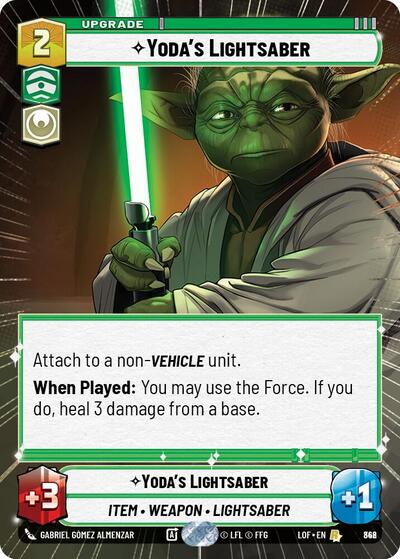 Yoda's Lightsaber (Hyperspace Foil) (Legends of the Force) Near Mint Foil