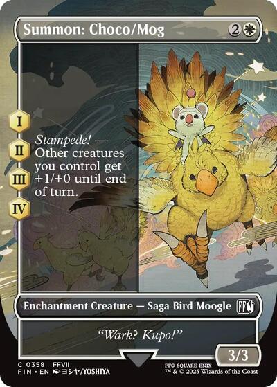 Summon: Choco/Mog (Borderless) (Universes Beyond: FINAL FANTASY) Near Mint Foil