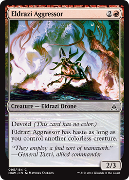 Eldrazi Aggressor (Oath of the Gatewatch) Medium Play Foil