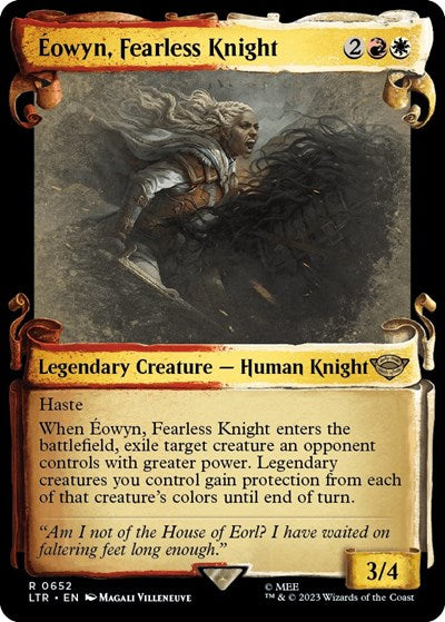 Eowyn, Fearless Knight (Showcase Scrolls) (Universes Beyond: The Lord of the Rings: Tales of Middle-earth) Light Play Foil
