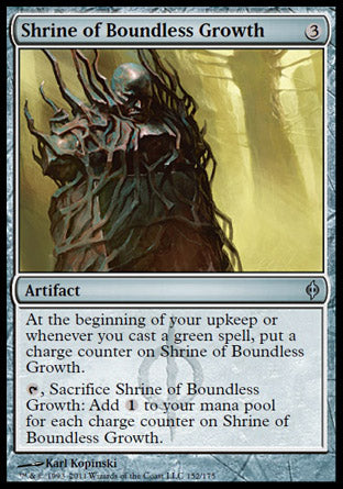 Shrine of Boundless Growth (New Phyrexia) Medium Play Foil