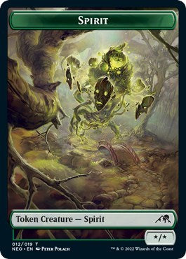 Spirit Token (012) (Kamigawa: Neon Dynasty) Light Play