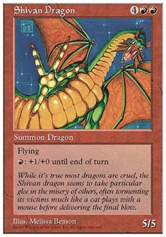 Shivan Dragon (5th Edition) Heavy Play