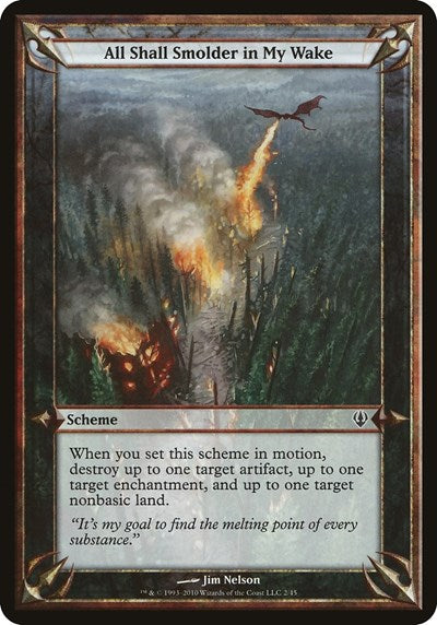 All Shall Smolder in My Wake (Archenemy) (Oversize Cards) Near Mint