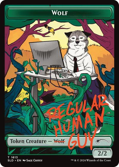 Wolf Token (Secret Lair) Light Play