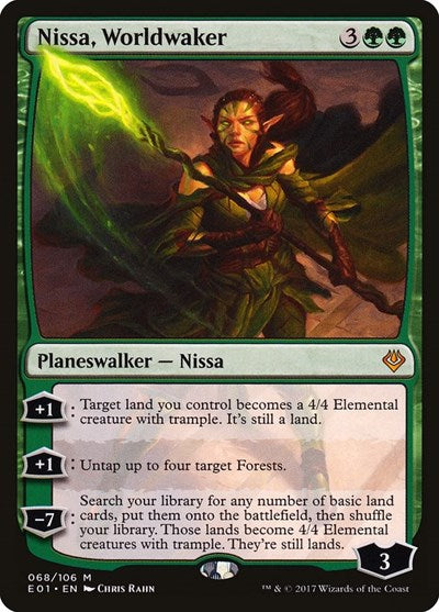 Nissa, Worldwaker (Archenemy: Nicol Bolas) Damaged / Poor
