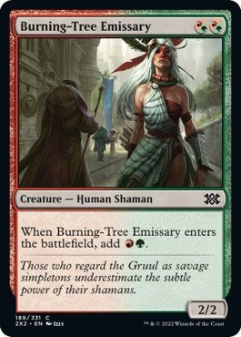 Burning-Tree Emissary (Double Masters 2022) Light Play Foil