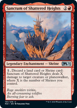 Sanctum of Shattered Heights (Magic 2021 Core Set) Light Play