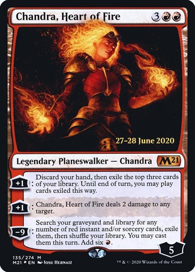 Chandra, Heart of Fire (Promos: Prerelease Cards) Light Play Foil