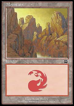 Mountain (344) (Mercadian Masques) Medium Play Foil
