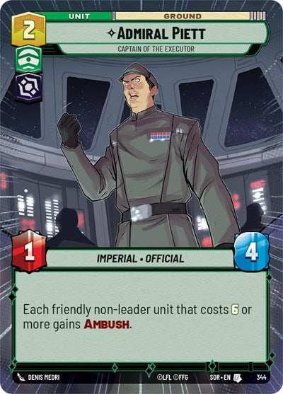 Admiral Piett Captain of the Executor (Hyperspace) (Spark of Rebellion) Near Mint