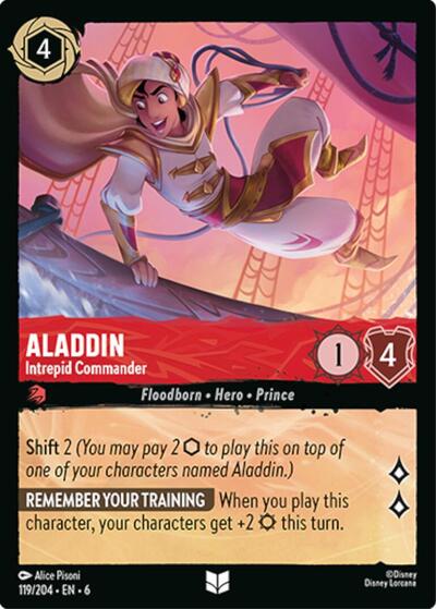 Aladdin - Intrepid Commander (Azurite Sea) Near Mint Cold Foil