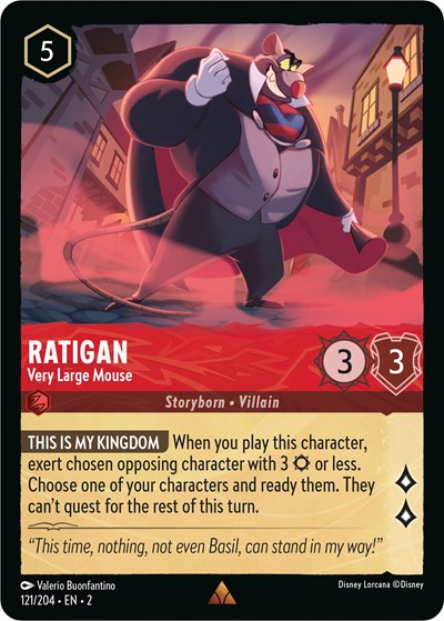 Ratigan - Very Large Mouse (Rise of the Floodborn) Near Mint Cold Foil