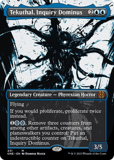 Tekuthal, Inquiry Dominus (Showcase) (Step-and-Compleat Foil) (Phyrexia: All Will Be One) Near Mint Foil