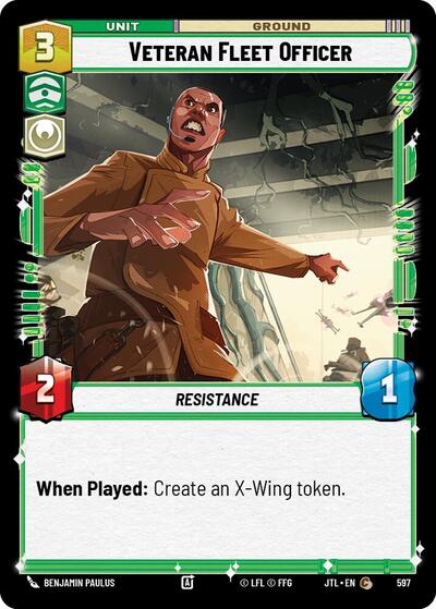 Veteran Fleet Officer (Foil) (Jump to Lightspeed) Near Mint Foil