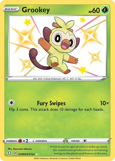 Grookey (Shining Fates: Shiny Vault) Near Mint Holofoil