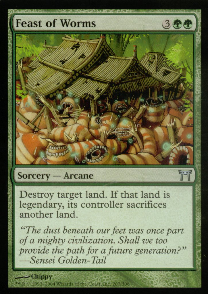 Feast of Worms (Champions of Kamigawa) Medium Play Foil