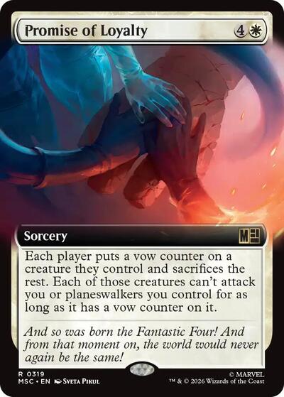 Promise of Loyalty (Extended Art) (Commander: Marvel Super Heroes) Near Mint