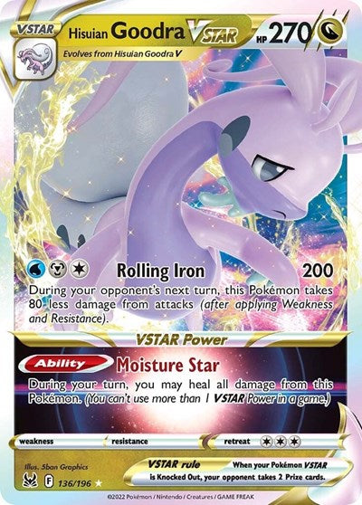 Hisuian Goodra VSTAR (SWSH11: Lost Origin) Light Play Holofoil