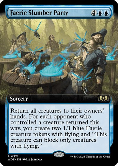 Faerie Slumber Party (Extended Art) (Wilds of Eldraine) Light Play