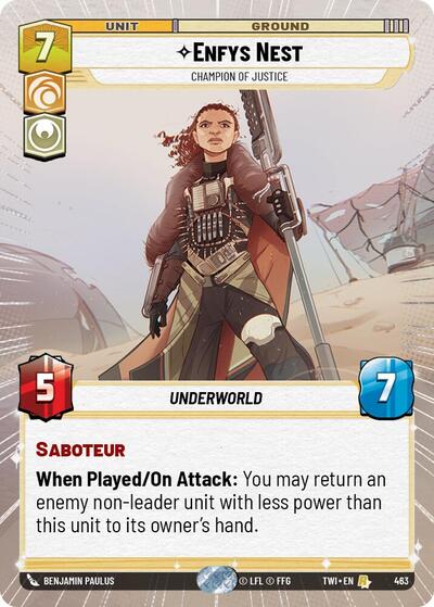Enfys Nest Champion of Justice (Hyperspace) (Twilight of the Republic) Near Mint Foil