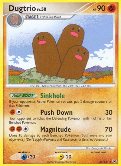 Dugtrio (Platinum) Light Play Reverse Holofoil