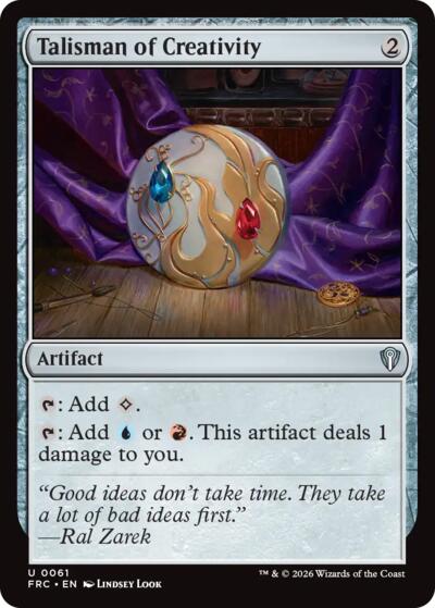 Talisman of Creativity (Commander: Reality Fracture) Near Mint