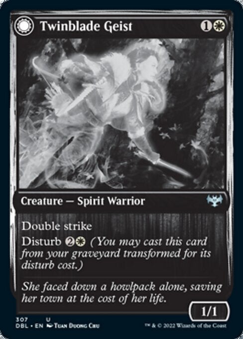 Twinblade Geist / Twinblade Invocation (Innistrad: Double Feature) Light Play
