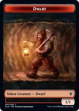 Dwarf Token (Throne of Eldraine) Light Play
