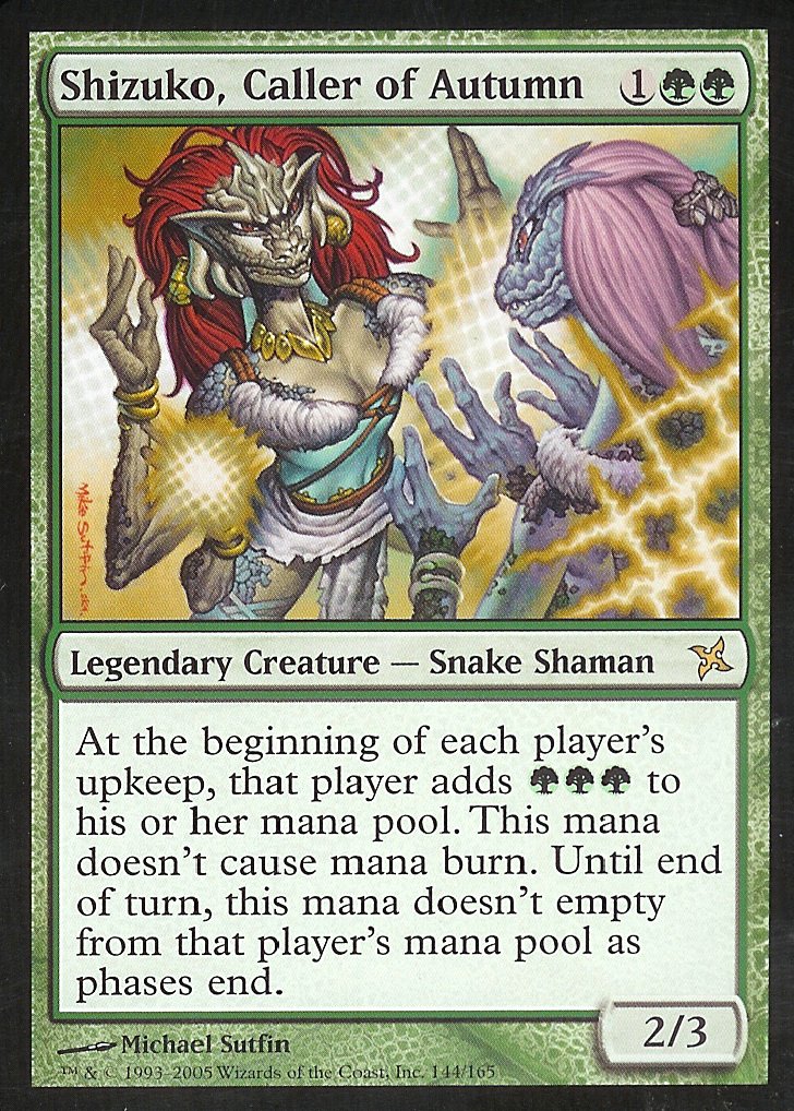Shizuko, Caller of Autumn (Betrayers of Kamigawa) Heavy Play