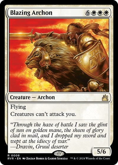 Blazing Archon (Ravnica Remastered) Light Play Foil