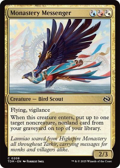 Monastery Messenger (Tarkir: Dragonstorm) Near Mint Foil