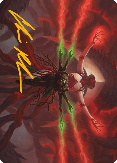 All Will Be One Art Card (Gold-Stamped Signature) (Art Series: Phyrexia: All Will Be One) Near Mint