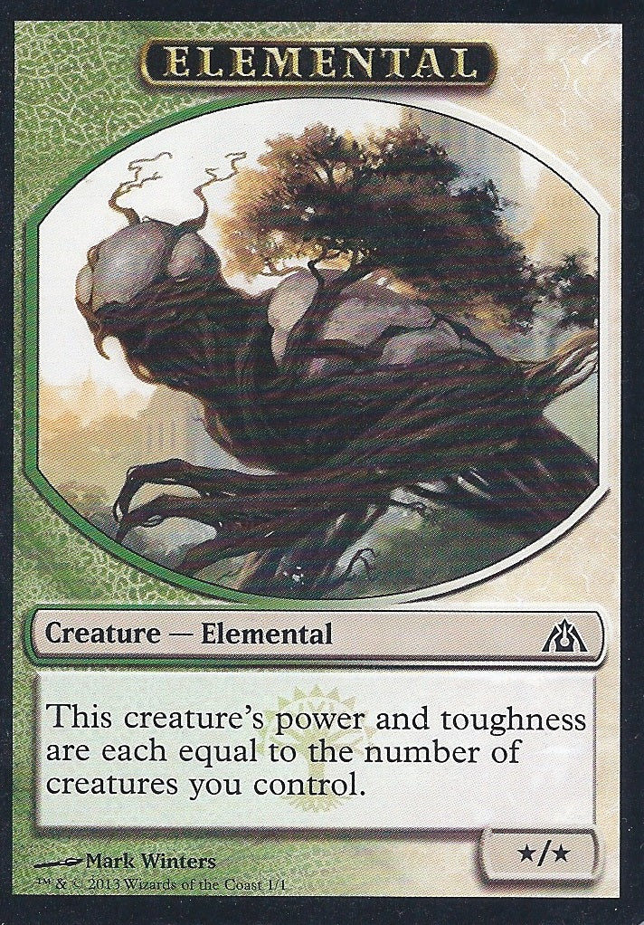 Elemental Token (Dragon's Maze) Light Play